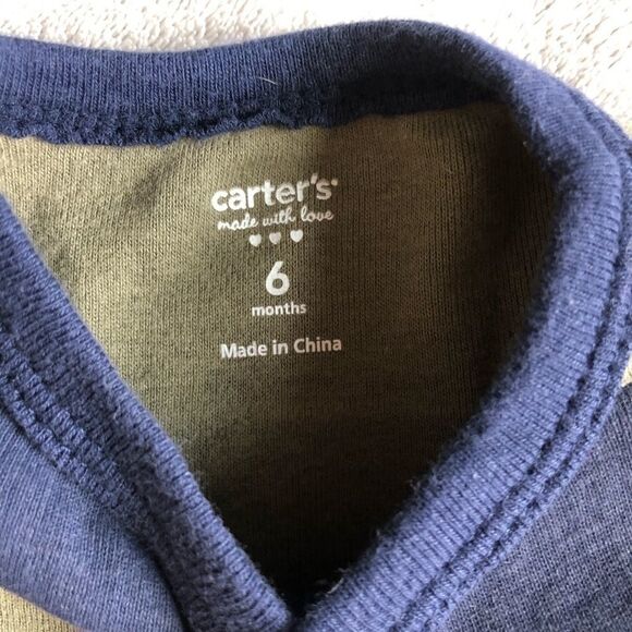 NWOT Carter’s Elephant hoody set & Stripe Snap Top Set - Picture 9 of 12